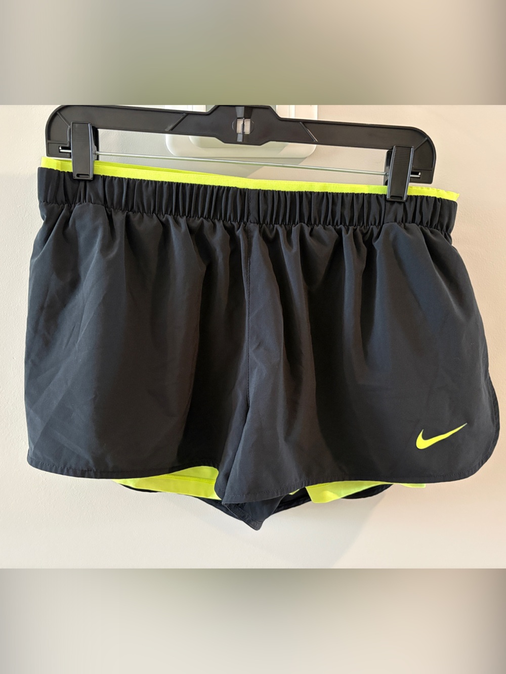 Nike Black with Volt Trim Running Skort